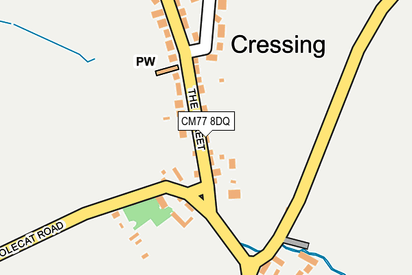 CM77 8DQ map - OS OpenMap – Local (Ordnance Survey)