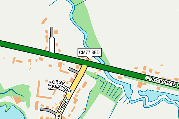 CM77 8ED map - OS OpenMap – Local (Ordnance Survey)