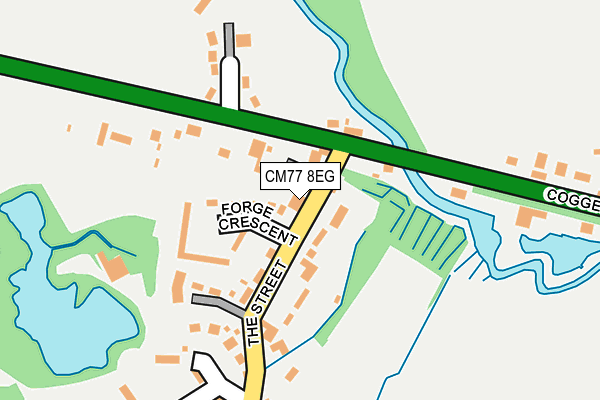 CM77 8EG map - OS OpenMap – Local (Ordnance Survey)