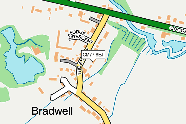 CM77 8EJ map - OS OpenMap – Local (Ordnance Survey)