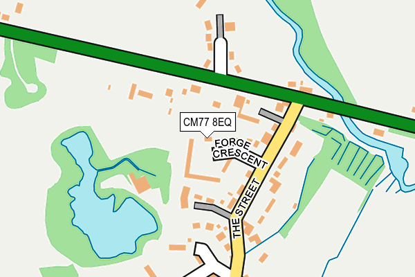 CM77 8EQ map - OS OpenMap – Local (Ordnance Survey)