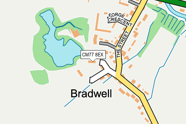 CM77 8EX map - OS OpenMap – Local (Ordnance Survey)