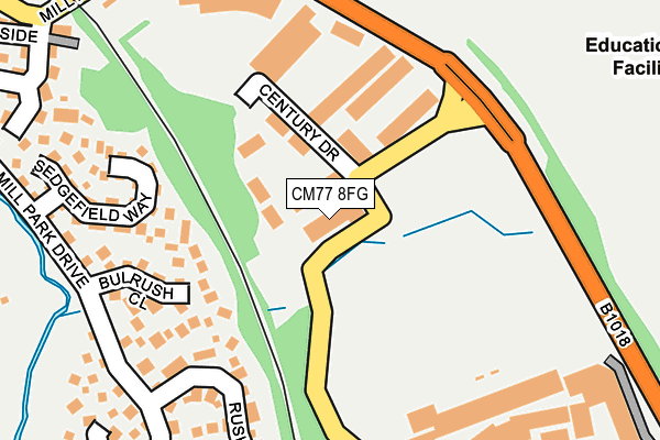 CM77 8FG map - OS OpenMap – Local (Ordnance Survey)