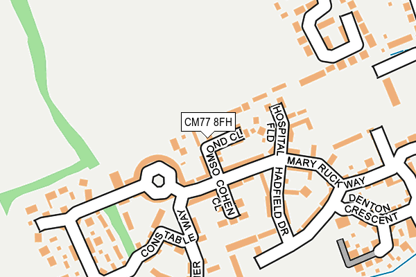 CM77 8FH map - OS OpenMap – Local (Ordnance Survey)