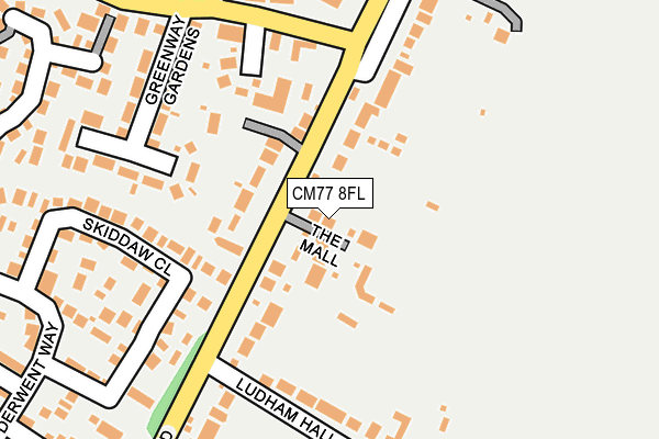 CM77 8FL map - OS OpenMap – Local (Ordnance Survey)