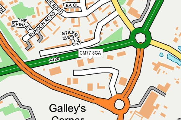 CM77 8GA map - OS OpenMap – Local (Ordnance Survey)