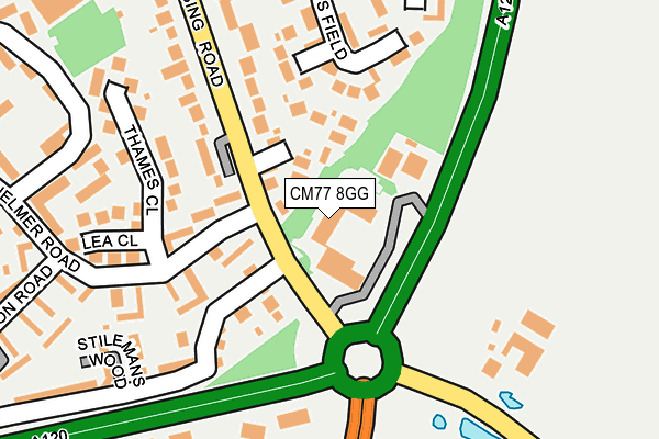 CM77 8GG map - OS OpenMap – Local (Ordnance Survey)