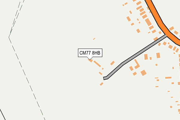 CM77 8HB map - OS OpenMap – Local (Ordnance Survey)