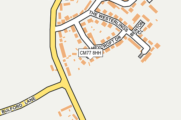 CM77 8HH map - OS OpenMap – Local (Ordnance Survey)