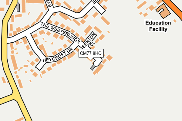 CM77 8HQ map - OS OpenMap – Local (Ordnance Survey)