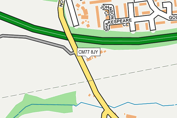CM77 8JY map - OS OpenMap – Local (Ordnance Survey)