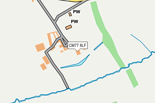 CM77 8LF map - OS OpenMap – Local (Ordnance Survey)