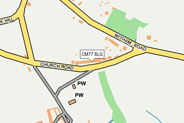 CM77 8LG map - OS OpenMap – Local (Ordnance Survey)