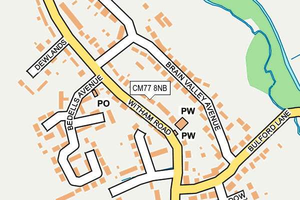 CM77 8NB map - OS OpenMap – Local (Ordnance Survey)