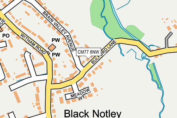 Map of BLACK NOTLEY ELECTRICAL PROPERTY SERVICES LTD at local scale