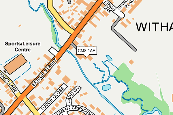 CM8 1AE map - OS OpenMap – Local (Ordnance Survey)