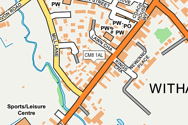 CM8 1AL map - OS OpenMap – Local (Ordnance Survey)