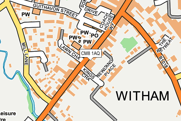 CM8 1AQ map - OS OpenMap – Local (Ordnance Survey)