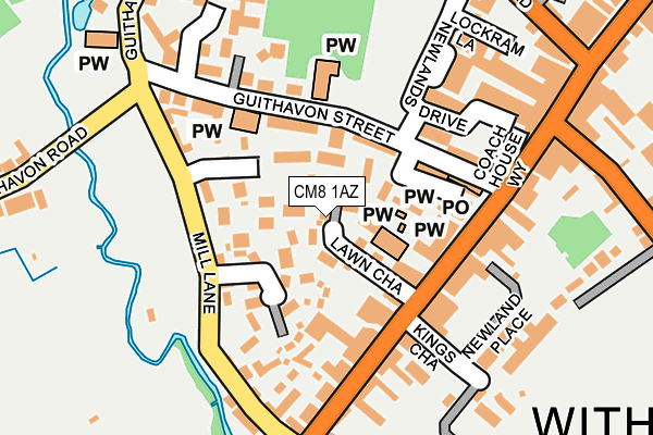 CM8 1AZ map - OS OpenMap – Local (Ordnance Survey)