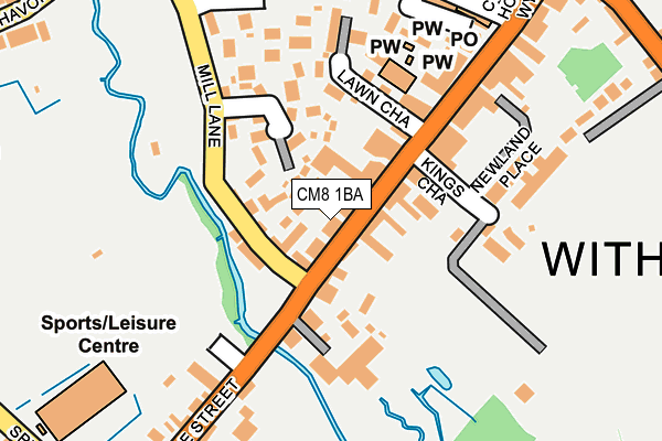 CM8 1BA map - OS OpenMap – Local (Ordnance Survey)