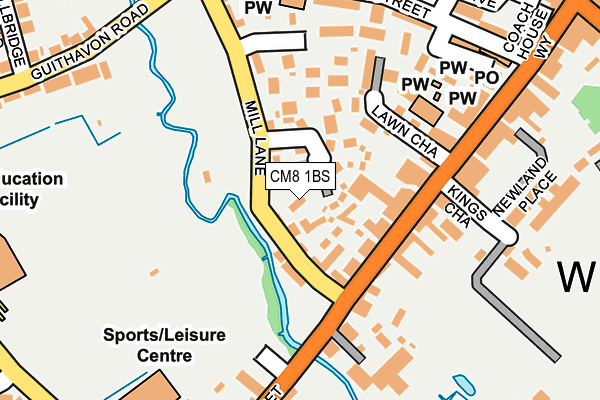 CM8 1BS map - OS OpenMap – Local (Ordnance Survey)