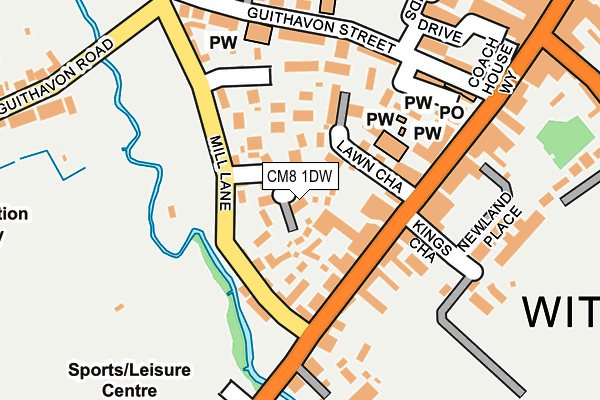 CM8 1DW map - OS OpenMap – Local (Ordnance Survey)