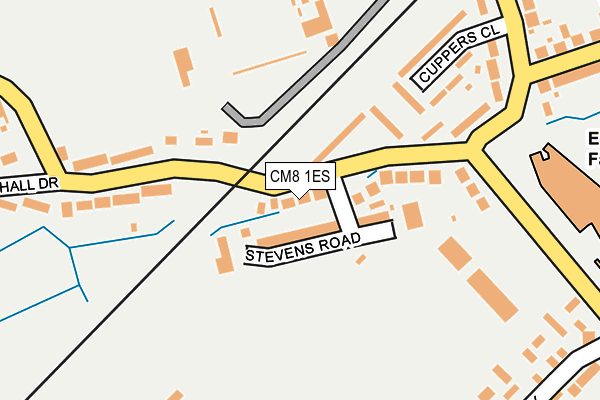 CM8 1ES map - OS OpenMap – Local (Ordnance Survey)