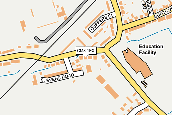 CM8 1EX map - OS OpenMap – Local (Ordnance Survey)