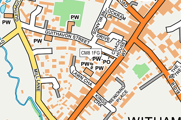 CM8 1FG map - OS OpenMap – Local (Ordnance Survey)