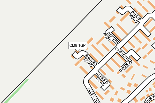 CM8 1GP map - OS OpenMap – Local (Ordnance Survey)