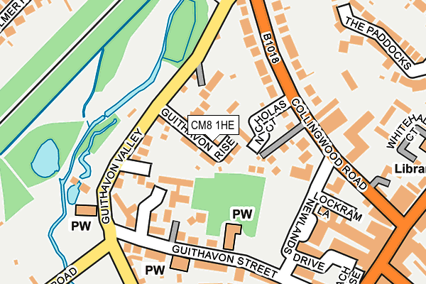 CM8 1HE map - OS OpenMap – Local (Ordnance Survey)