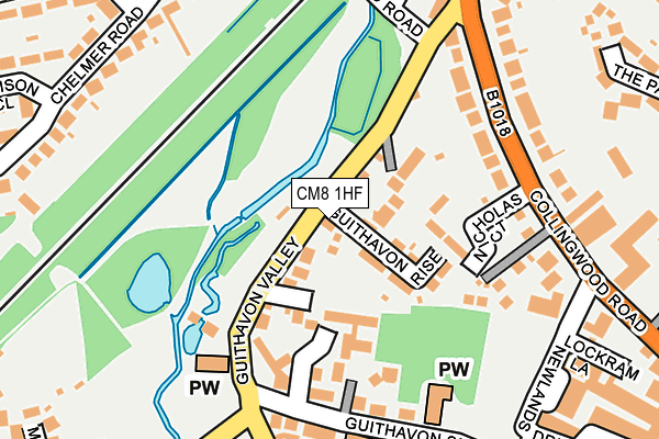 CM8 1HF map - OS OpenMap – Local (Ordnance Survey)