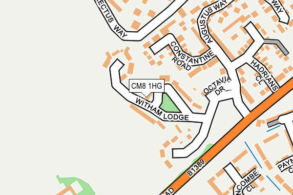 CM8 1HG map - OS OpenMap – Local (Ordnance Survey)