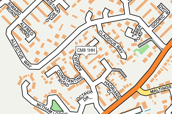 CM8 1HH map - OS OpenMap – Local (Ordnance Survey)