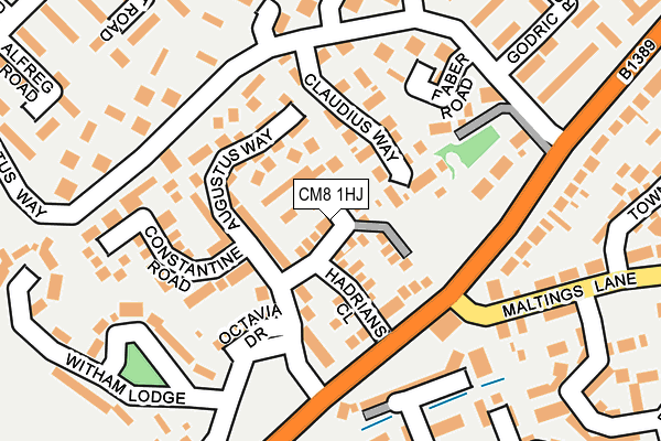 CM8 1HJ map - OS OpenMap – Local (Ordnance Survey)