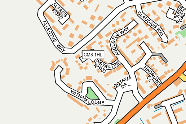 CM8 1HL map - OS OpenMap – Local (Ordnance Survey)