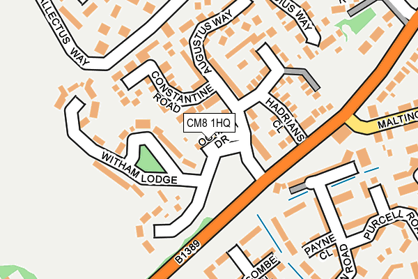 CM8 1HQ map - OS OpenMap – Local (Ordnance Survey)