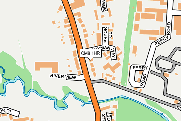 CM8 1HR map - OS OpenMap – Local (Ordnance Survey)