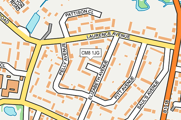 CM8 1JG map - OS OpenMap – Local (Ordnance Survey)