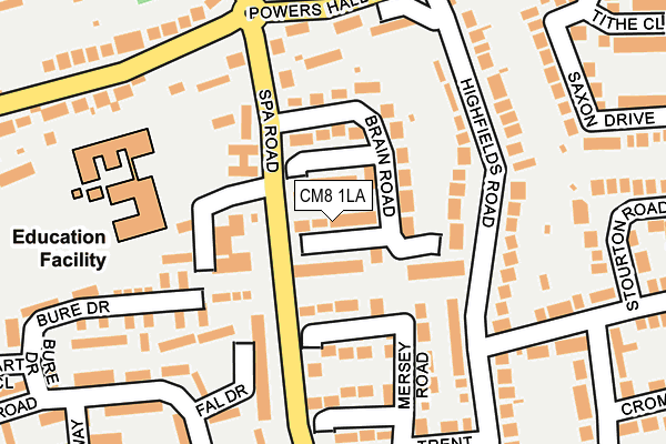 CM8 1LA map - OS OpenMap – Local (Ordnance Survey)