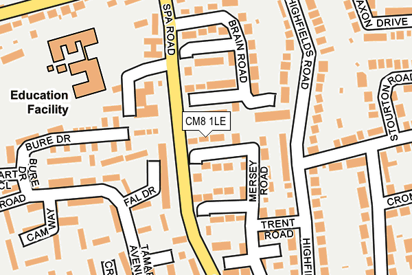 CM8 1LE map - OS OpenMap – Local (Ordnance Survey)