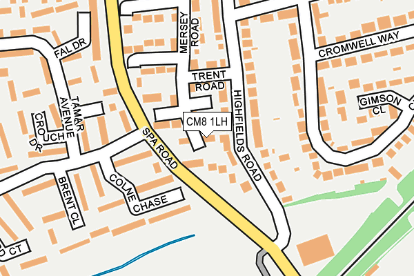 CM8 1LH map - OS OpenMap – Local (Ordnance Survey)