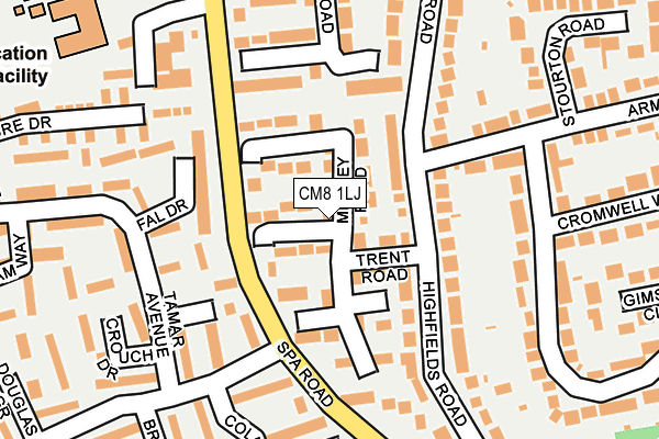 CM8 1LJ map - OS OpenMap – Local (Ordnance Survey)