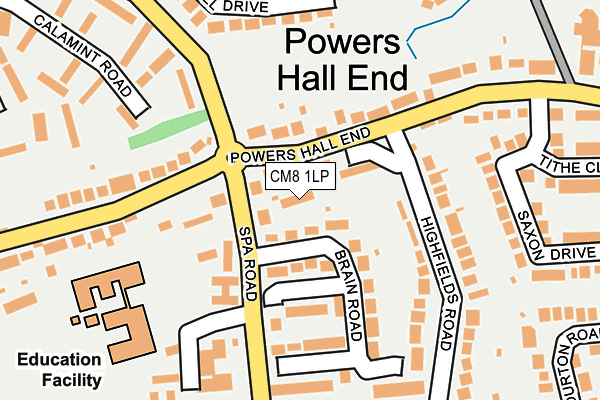 CM8 1LP map - OS OpenMap – Local (Ordnance Survey)