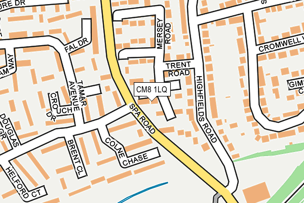 CM8 1LQ map - OS OpenMap – Local (Ordnance Survey)