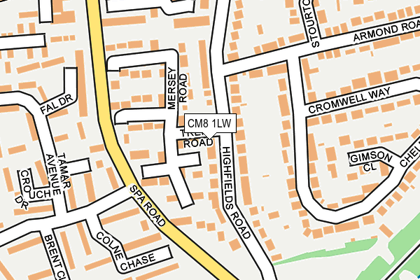 CM8 1LW map - OS OpenMap – Local (Ordnance Survey)