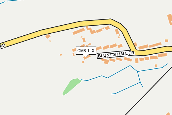CM8 1LX map - OS OpenMap – Local (Ordnance Survey)