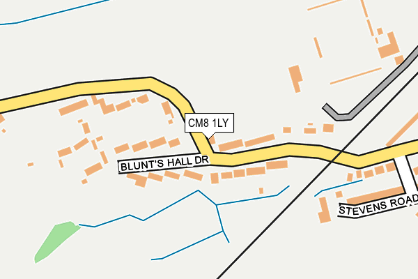 CM8 1LY map - OS OpenMap – Local (Ordnance Survey)