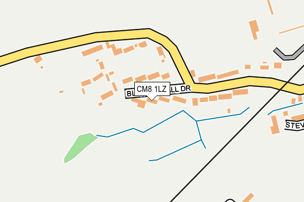 CM8 1LZ map - OS OpenMap – Local (Ordnance Survey)