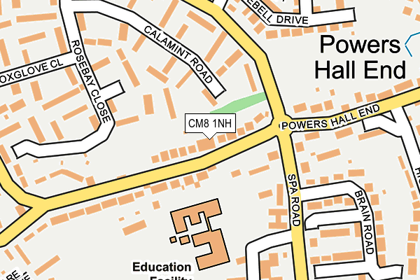 CM8 1NH map - OS OpenMap – Local (Ordnance Survey)